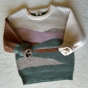 Universal Thread Crewneck Pullover Sweater- Pink Landscape